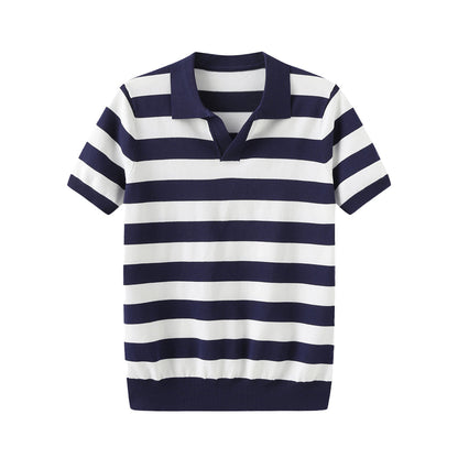 Striped Short Sleeve Polo Shirt