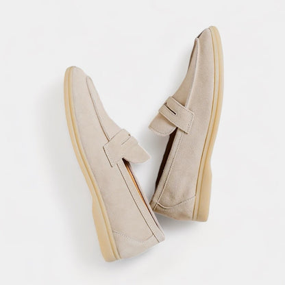 Suede Strap Loafers