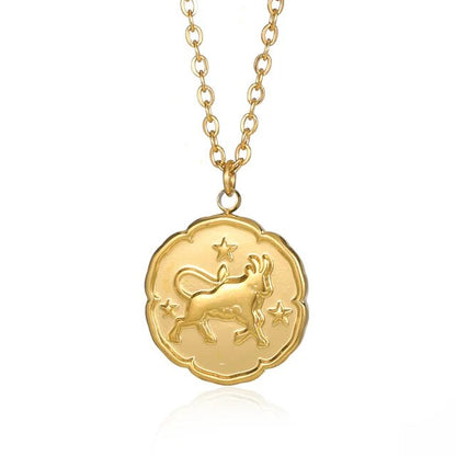 Zodiac Sign Necklace - Gold