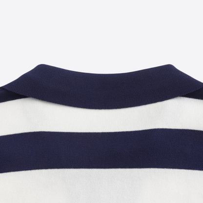 Striped Short Sleeve Polo Shirt